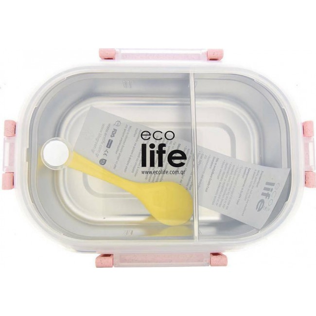 ECOLIFE ΦΑΓΗΤΟΔΟΧΕΙΟ ΜΕ ΧΩΡΙΣΜΑ 900ML LIGHT PINK ECOLIFE ΦΑΓΗΤΟΔΟΧΕΙΟ ΜΕ ΧΩΡΙΣΜΑ 900ML LIGHT PINK