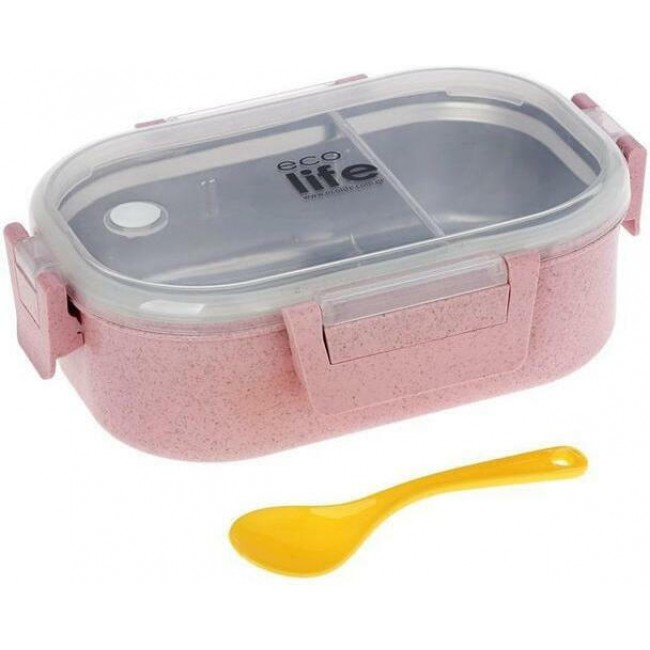 ECOLIFE ΦΑΓΗΤΟΔΟΧΕΙΟ ΜΕ ΧΩΡΙΣΜΑ 900ML LIGHT PINK ECOLIFE ΦΑΓΗΤΟΔΟΧΕΙΟ ΜΕ ΧΩΡΙΣΜΑ 900ML LIGHT PINK