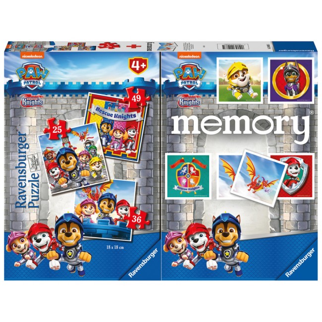 RAVENSBURGER ΕΠΙΤΡΑΠΕΖΙΟ ΜΝΗΜΗΣ & ΠΑΖΛ 25/36/49 ΤΕΜ. PAW PATROL