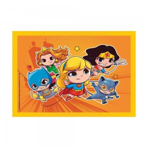 CLEMENTONI ΠΑΙΔΙΚΟ ΠΑΖΛ 4 IN 1 SUPERCOLOR DC COMICS SUPER FRIENDS 12-16-20-24 ΤΜΧ