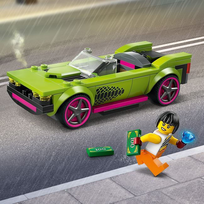 LEGO CITY POLICE CAR AND MUSCLE CAR CHASE LEGO CITY POLICE CAR AND MUSCLE CAR CHASE