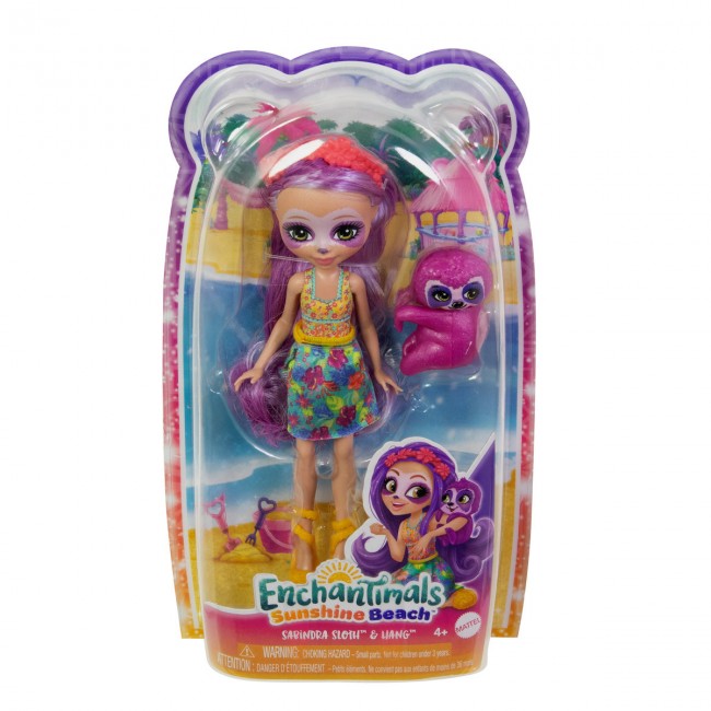 ENCHANTIMALS ΚΟΥΚΛΑ SUNSHINE BEACH SABINDRA SLOLTH ENCHANTIMALS ΚΟΥΚΛΑ SUNSHINE BEACH SABINDRA SLOLTH