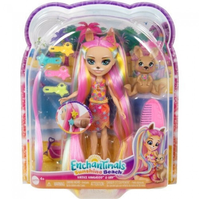 ENCHANTIMALS ΚΟΥΚΛΑ SUNSHINE BEACH KATRICE KANGAROO AND HOPE ENCHANTIMALS ΚΟΥΚΛΑ SUNSHINE BEACH KATRICE KANGAROO AND HOPE