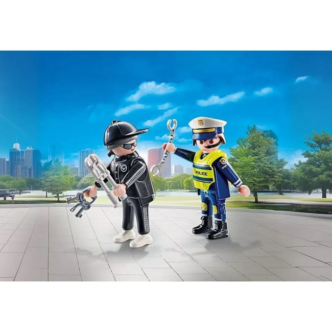 PLAYMOBIL DUOPACK ΑΣΤΥΝΟΜΟΣ ΚΑΙ ΔΙΑΡΡΗΚΤΗΣ