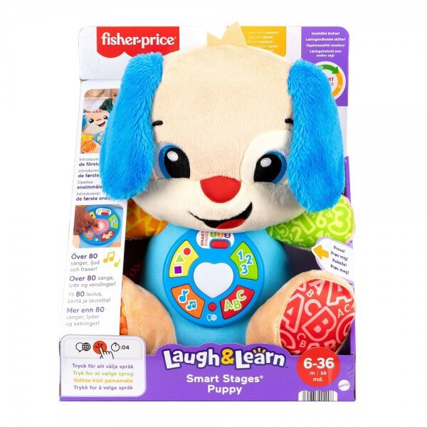 FISHER PRICE ΣΚΥΛΑΚΙ ΕΚΠΑΙΔΕΥΤΙΚΟ ΜΠΛΕ ΝΕΟ SMART STAGES JFD25