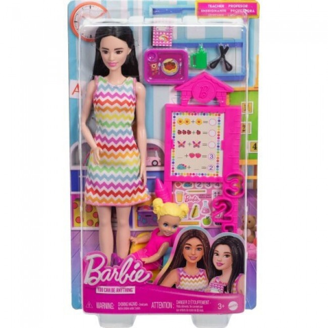 BARBIE ΚΟΥΚΛΑ: YOU CAN BE ANYTHING - TEACHER DOLL WITH BLACK HAIR JCR77 BARBIE ΚΟΥΚΛΑ: YOU CAN BE ANYTHING - TEACHER DOLL WITH BLACK HAIR JCR77