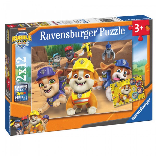 RAVENSBURGER PUZZLE 2X12 TEM. RUBBLE AND CREW RAVENSBURGER PUZZLE 2X12 TEM. RUBBLE AND CREW