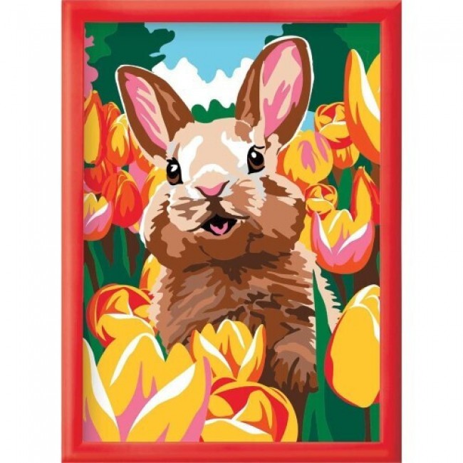 HAPPIHOBBI PAINT AND FRAME CHEERFUL BUNNY HAPPIHOBBI PAINT AND FRAME CHEERFUL BUNNY