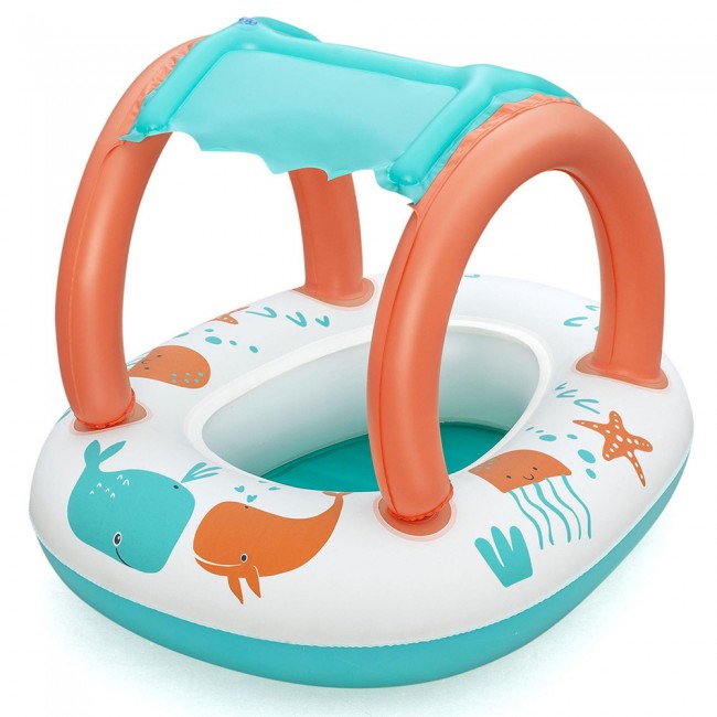 BESTWAY ΦΟΥΣΚΩΤΗ ΠΑΙΔΙΚΗ ΒΑΡΚΟΥΛΑ COMFORT PLUSH 84X67 εκ. ΜΕ ΣΚΙΑΣΤΡΟ BESTWAY ΦΟΥΣΚΩΤΗ ΠΑΙΔΙΚΗ ΒΑΡΚΟΥΛΑ COMFORT PLUSH 84X67 εκ. ΜΕ ΣΚΙΑΣΤΡΟ
