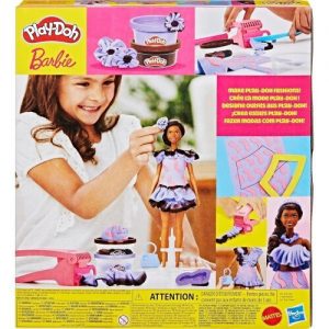 PLAY DOH BARBIE SET PLASTELINA BARBIE FASHIONISTA RUFFLES CLOTHING CREATIONS