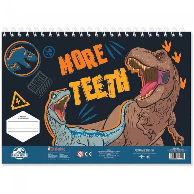 ΜΠΛΟΚ ΖΩΓΡΑΦΙΚΗΣ 23Χ33 40 Φ. ΑΥΤΟΚ.+ ΣΤΕΝΣΙΛ JURASSIC (572011) ΜΠΛΟΚ ΖΩΓΡΑΦΙΚΗΣ 23Χ33 40 Φ. ΑΥΤΟΚ.+ ΣΤΕΝΣΙΛ JURASSIC (572011)