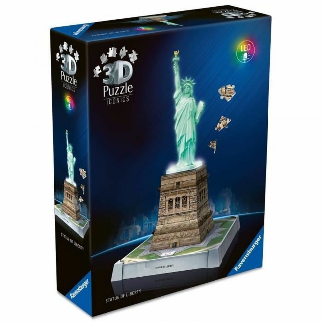 RAVENSBURGER PUZZLE 3D ICONICS ΑΓΑΛΜΑ ΤΗΣ ΕΛΕΥΘΕΡΙΑΣ  NIGHT EDITION 108TEM.