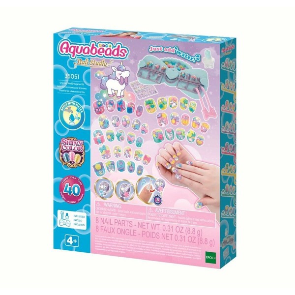 AQUABEADS NAIL STUDIO ΚΙΤ ΔΗΜΙΟΥΡΓΙΑΣ ΝΥΧΙΩΝ UNICORN