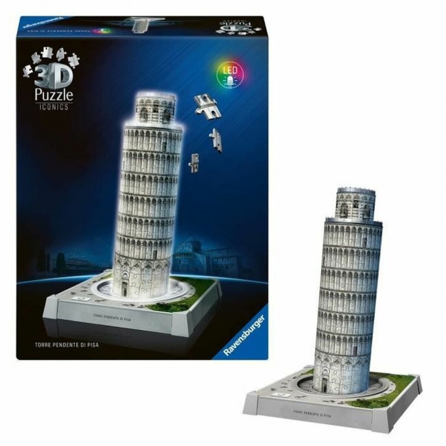 RAVENSBURGER PUZZLE 3D ICONICS ΠΙΖΑ NIGHT EDITION 216TEM. RAVENSBURGER PUZZLE 3D ICONICS ΠΙΖΑ NIGHT EDITION 216TEM.