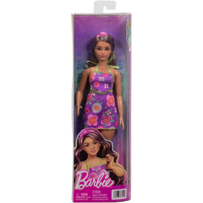 BARBIE ΚΟΥΚΛΑ FASHIONISTAS ME FLORAL SET ΜΩΒ BARBIE ΚΟΥΚΛΑ FASHIONISTAS ME FLORAL SET ΜΩΒ