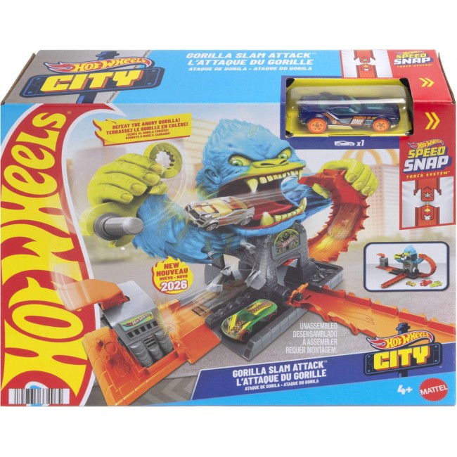 HOT WHEELS ΠΙΣΤΕΣ CITY ΜΕ ΘΗΡΙΑ GORILLA SLAM ATTACK (JHL92) HOT WHEELS ΠΙΣΤΕΣ CITY ΜΕ ΘΗΡΙΑ GORILLA SLAM ATTACK (JHL92)