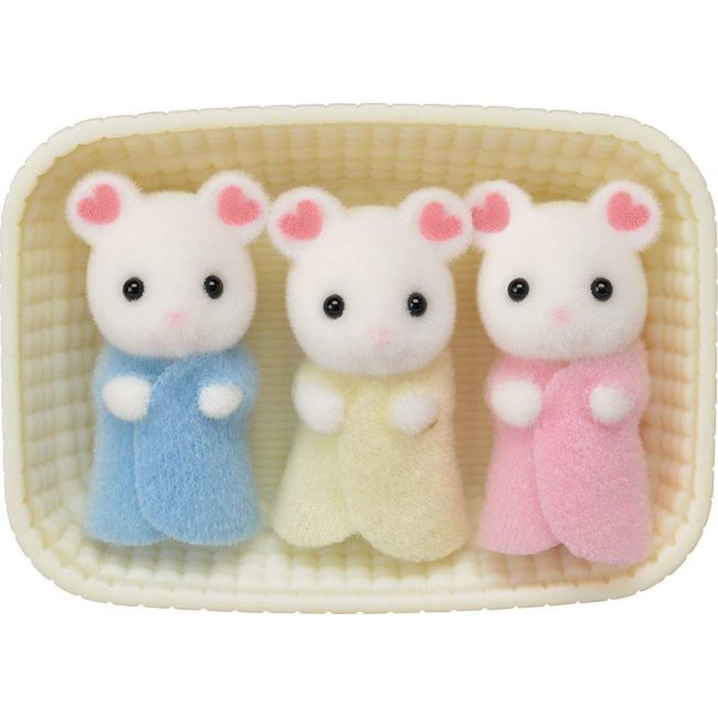 THE SYLVANIAN FAMILIES:MARSHMALLOW MOUSE TRIPLETS THE SYLVANIAN FAMILIES:MARSHMALLOW MOUSE TRIPLETS