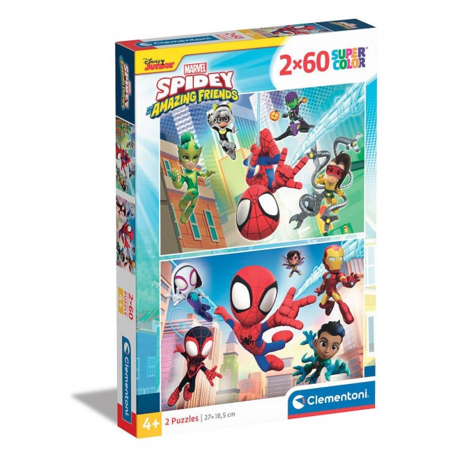 CLEMENTONI PUZZLE SUPER COLOR 2Χ60ΤΕΜ. SPIDEY ΚΑΙ ΟΙ ΑΠΙΘΑΝΟΙ ΦΙΛΟΙ ΤΟΥ