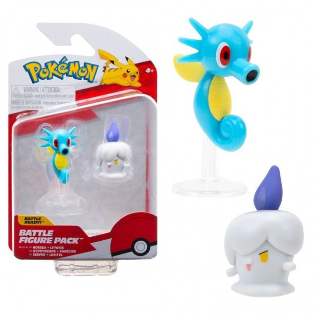 POKEMON 2 ΦΙΓΟΥΡΕΣ POKEMON BATTLE FIGURE - HORSEA + LITWICK PKW3008 JAZWARES POKEMON 2 ΦΙΓΟΥΡΕΣ POKEMON BATTLE FIGURE - HORSEA + LITWICK PKW3008 JAZWARES