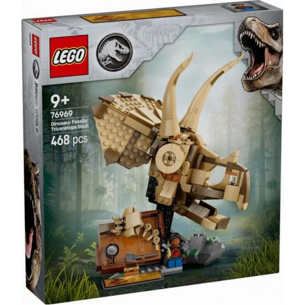 LEGO JURASSIC WORLD DINOSAUR FOSSILS TRICERATOPS SKULL