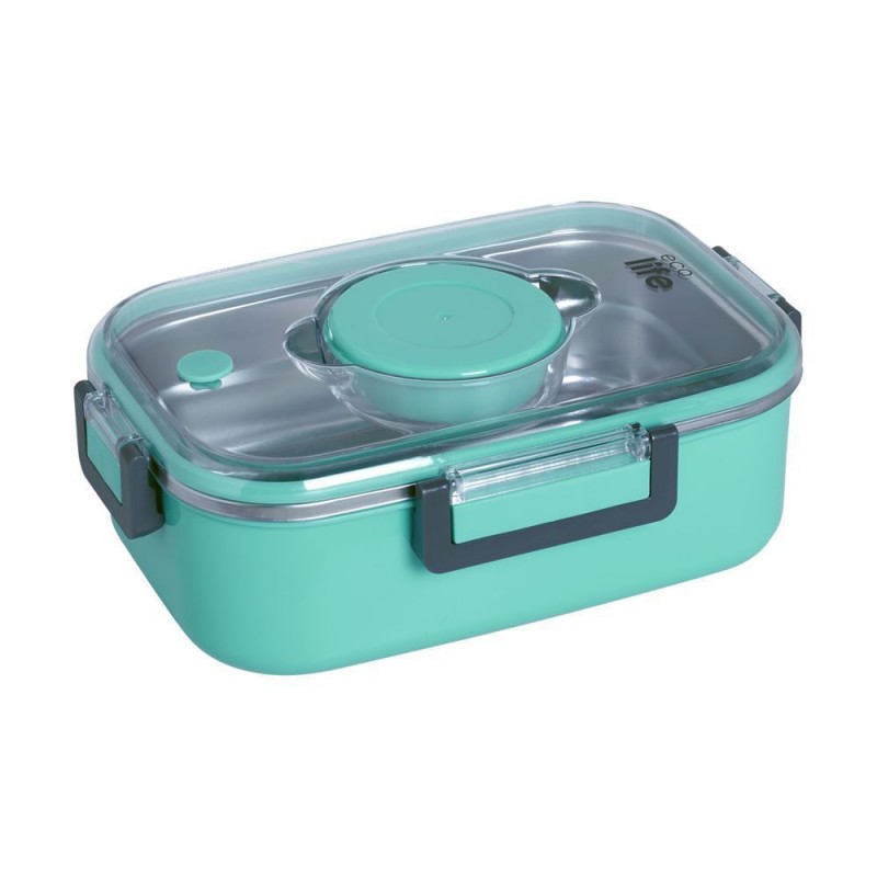ECOLIFE ΦΑΓΗΤΟΔΟΧΕΙΟ ΟΡΘΟΓΩΝΙΟ DOUBLE WALL 850ML BLUE