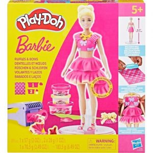 PLAY DOH BARBIE SET WINGS AND BOWS WITH DOLL INCLUDED
