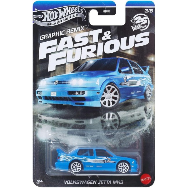HOT WHEELS FAST & FURIOUS SILVER SERIES GRAPHIC REMIX 25 YEARS VOLKSWAGEN JETTA MK3 HOT WHEELS FAST & FURIOUS SILVER SERIES GRAPHIC REMIX 25 YEARS VOLKSWAGEN JETTA MK3