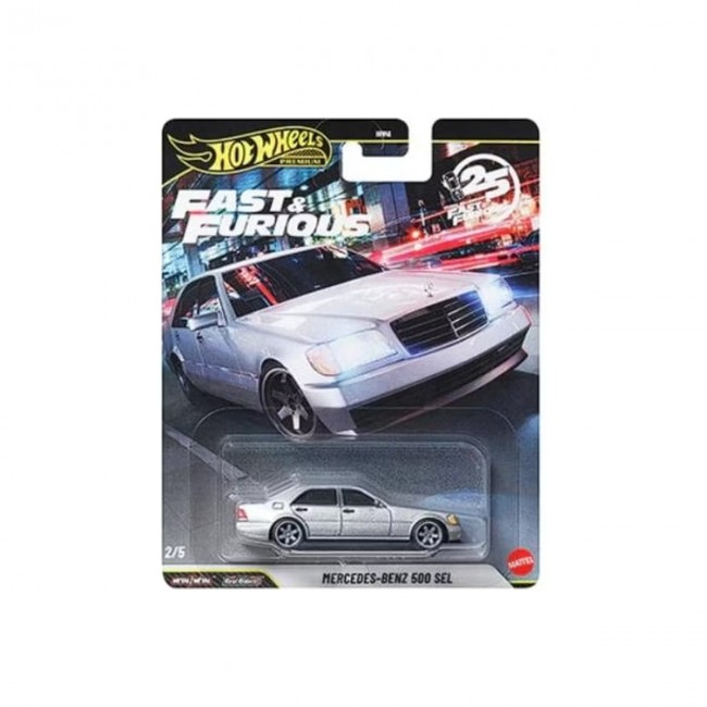HOT WHEELS FAST &FURIOUS PREMIUN 25 YEARS MERCEDES-BENZ 500 SEL JHW67