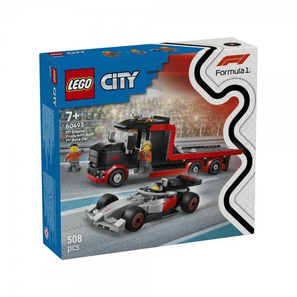LEGO CITY F1 DISPLAY TRUCK WITH AUDI F1 RACE CAR 60493