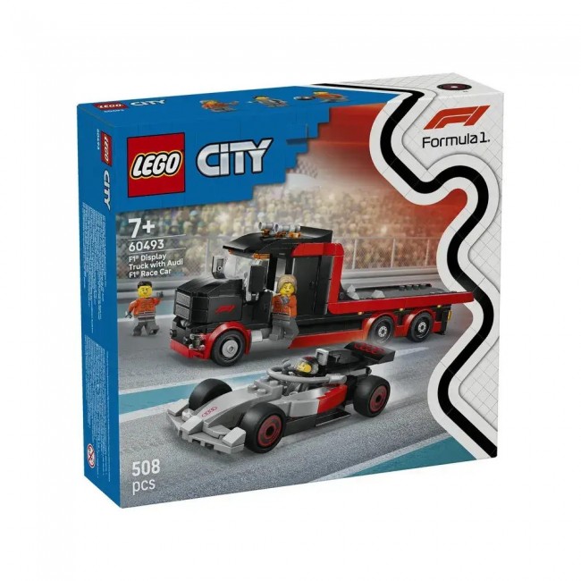 LEGO CITY F1 DISPLAY TRUCK WITH AUDI F1 RACE CAR 60493 LEGO CITY F1 DISPLAY TRUCK WITH AUDI F1 RACE CAR 60493