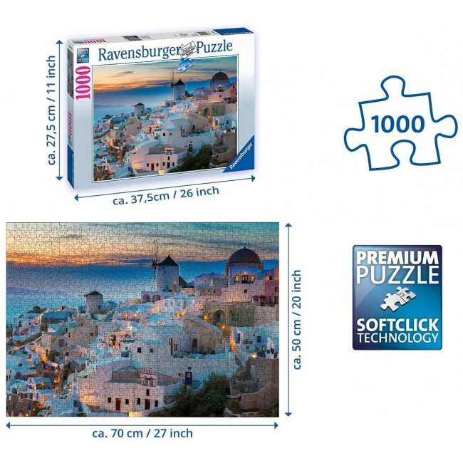 RAVENSBURGER PUZZLE 1000 ΤΕΜ. ΣΑΝΤΟΡΙΝΗ RAVENSBURGER PUZZLE 1000 ΤΕΜ. ΣΑΝΤΟΡΙΝΗ