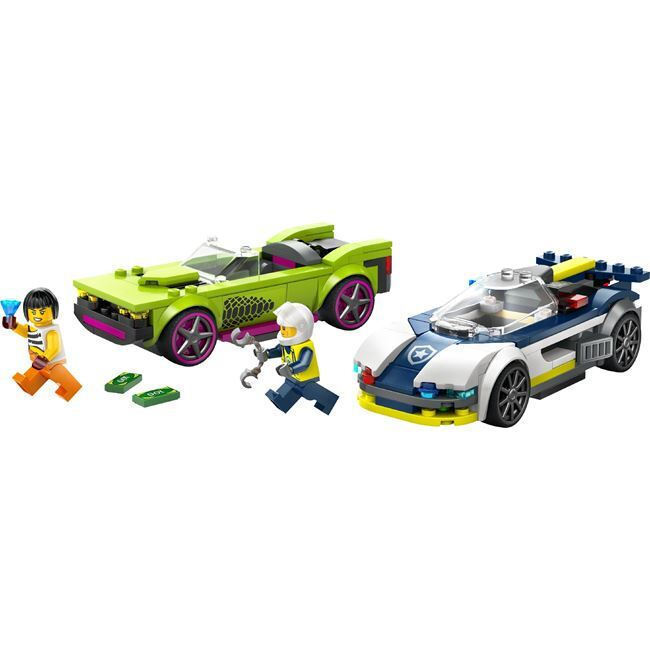 LEGO CITY POLICE CAR AND MUSCLE CAR CHASE LEGO CITY POLICE CAR AND MUSCLE CAR CHASE