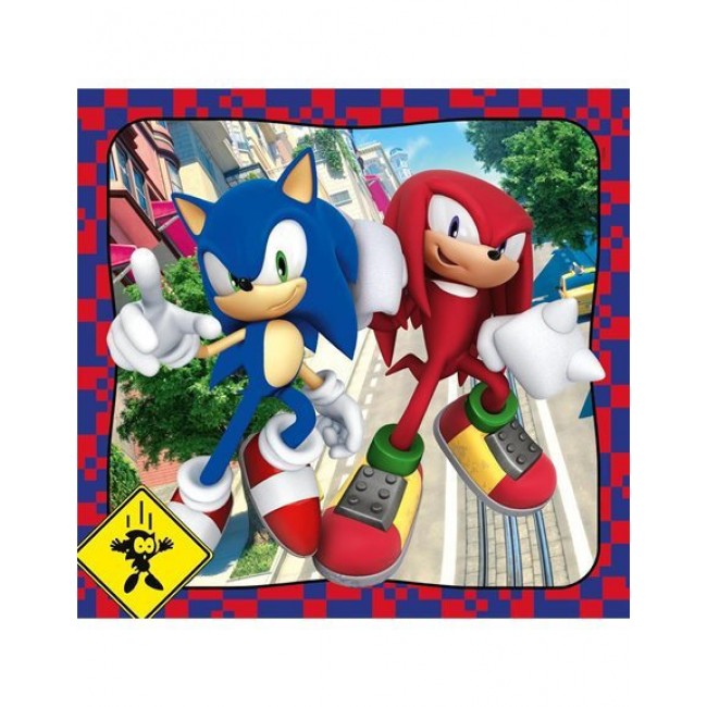 CLEMENTONI PUZZLE 3X48 SUPER COLOUR SONIC CLEMENTONI PUZZLE 3X48 SUPER COLOUR SONIC