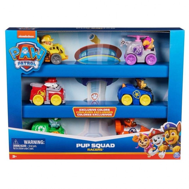 PAW PATROL PUP SQUAD RACERS GIFT PACK 6 BASIC VEHICLES PAW PATROL PUP SQUAD RACERS GIFT PACK 6 BASIC VEHICLES