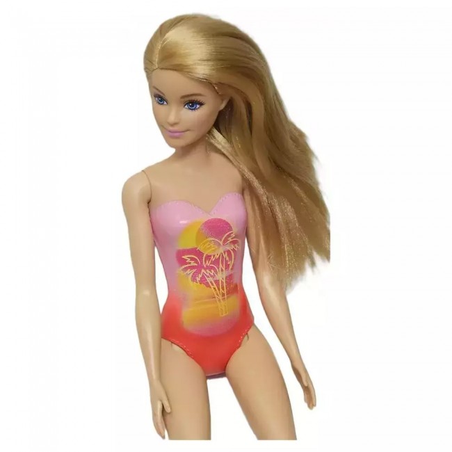 BARBIE BEACH PINK PALM TREE-PRINT SWIMSUIT ΚΟΥΚΛΑ- HXX48 BARBIE BEACH PINK PALM TREE-PRINT SWIMSUIT ΚΟΥΚΛΑ- HXX48