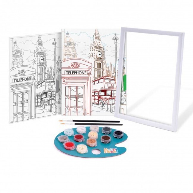 HAPPIHOBBI PAINT & FRAME PAINT BY NUMBERS MAJESTIC LONDON (1038-41023) HAPPIHOBBI PAINT & FRAME PAINT BY NUMBERS MAJESTIC LONDON (1038-41023)