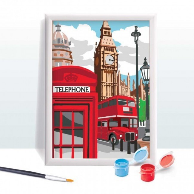 HAPPIHOBBI PAINT & FRAME PAINT BY NUMBERS MAJESTIC LONDON (1038-41023) HAPPIHOBBI PAINT & FRAME PAINT BY NUMBERS MAJESTIC LONDON (1038-41023)