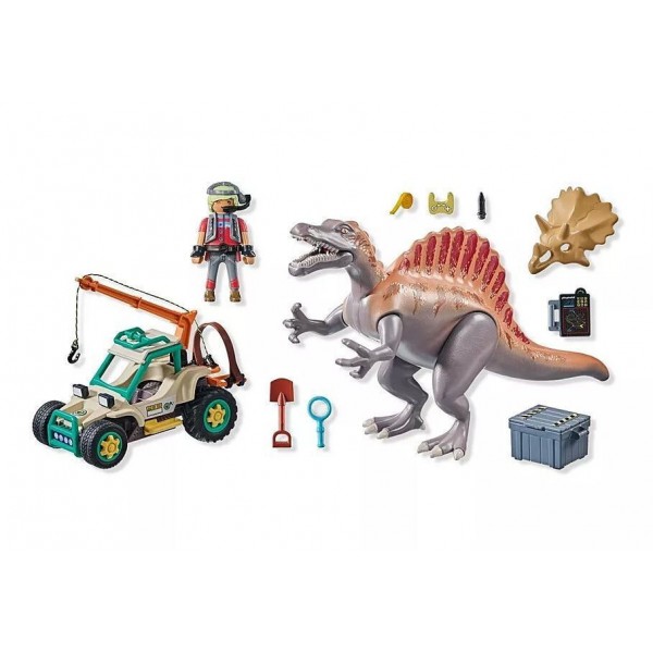 PLAYMOBIL DINOS ΕΠΙΘΕΣΗ ΣΠΙΝΟΣΑΥΡΟΥ ΣΤΟ ΕΞΕΡΕΥΝΗΤΙΚΟ ΟΧΗΜΑ (71820)