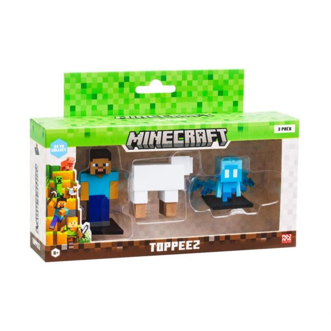 MINECRAFT 3 ΦΙΓΟΥΡΕΣ 3D TOPPEEZ 6 ΕΚ. ΣΕΤ ΜΕ ΤΟΝ STEVE (MNC10000)