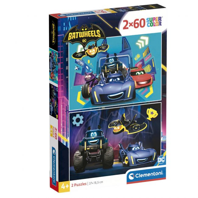 CLEMENTONI PUZZLE 2X60 SUPER COLOR BATWHEELS CLEMENTONI PUZZLE 2X60 SUPER COLOR BATWHEELS