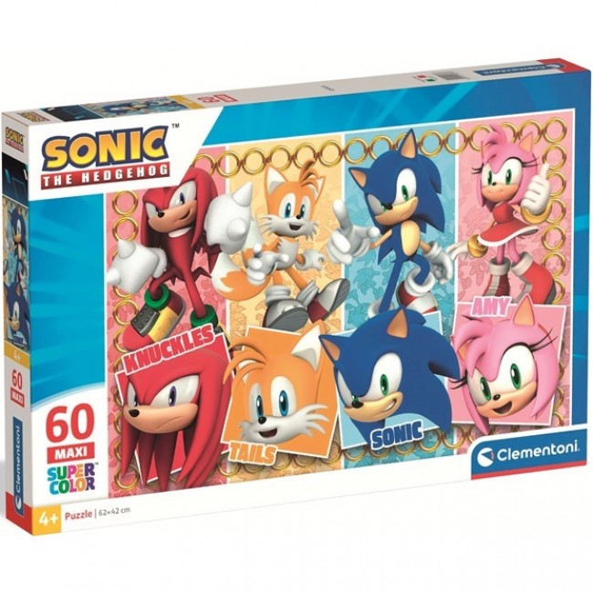 CLEMENTONI ΠΑΙΔΙΚΟ ΠΑΖΛ MAXI SUPER COLOR SONIC 60 ΤΜΧ CLEMENTONI ΠΑΙΔΙΚΟ ΠΑΖΛ MAXI SUPER COLOR SONIC 60 ΤΜΧ