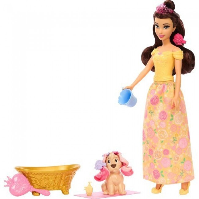 DISNEY PRINCESS BATHE & BRUSH BELLE ΚΟΥΚΛΑ ΠΕΝΤΑΜΟΡΦΗ ΚΑΙ ΖΩΑΚΙ JFC42 DISNEY PRINCESS BATHE & BRUSH BELLE ΚΟΥΚΛΑ ΠΕΝΤΑΜΟΡΦΗ ΚΑΙ ΖΩΑΚΙ JFC42