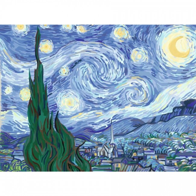RAVESBURGER CREART ΠΑΙΧΝΙΔΙ ΚΑΤΑΣΚΕΥΗΣCANVAS EDITION VAN GOGH STARRY NIGHT RAVESBURGER CREART ΠΑΙΧΝΙΔΙ ΚΑΤΑΣΚΕΥΗΣCANVAS EDITION VAN GOGH STARRY NIGHT