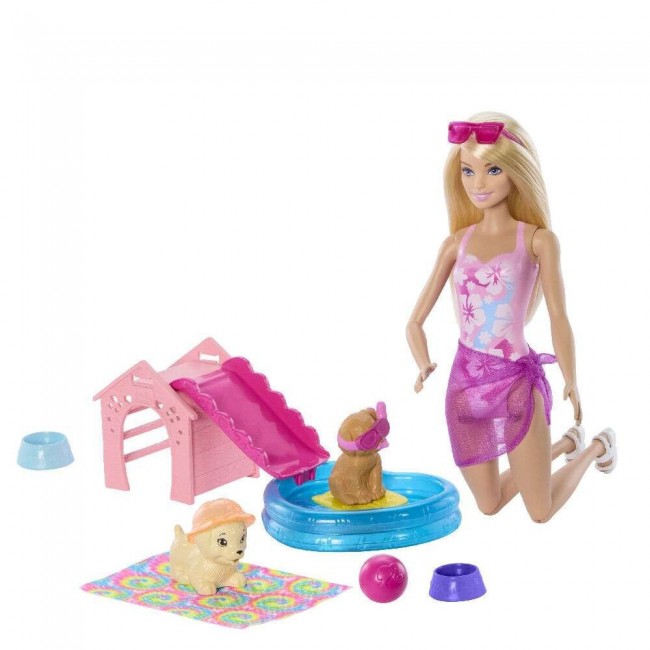 ΚΟΥΚΛΑ BARBIE POOL PARTY ΜΕ ΚΟΥΤΑΒΑΚΙΑ (JBF35)