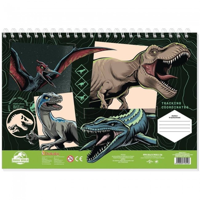 ΜΠΛΟΚ ΖΩΓΡΑΦΙΚΗΣ 23Χ33 40 Φ. ΑΥΤΟΚ.+ ΣΤΕΝΣΙΛ JURASSIC (572011) ΜΠΛΟΚ ΖΩΓΡΑΦΙΚΗΣ 23Χ33 40 Φ. ΑΥΤΟΚ.+ ΣΤΕΝΣΙΛ JURASSIC (572011)