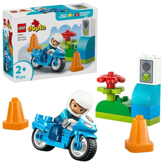 LEGO DUPLO ΜΠΛΕ ΑΣΤΥΝΟΜΙΚΗ ΜΟΤΟΣΥΚΛΕΤΑ LEGO DUPLO ΜΠΛΕ ΑΣΤΥΝΟΜΙΚΗ ΜΟΤΟΣΥΚΛΕΤΑ