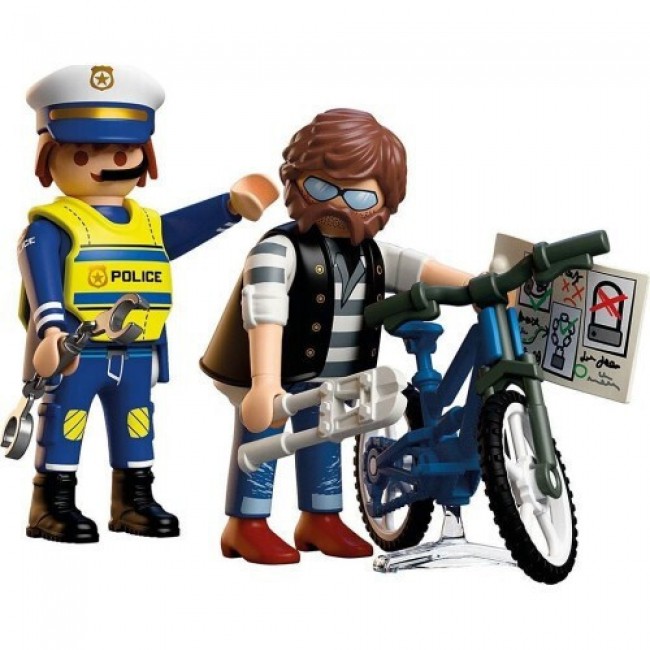 PLAYMOBIL CITY ACTION ΑΣΤΥΝΟΜΙΚΟΣ ΚΑΙ ΚΛΕΦΤΗΣ ΠΟΔΗΛΑΤΩΝ