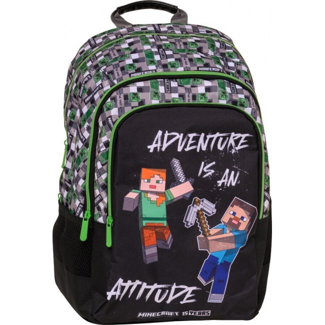 ΣΧΟΛΙΚΗ ΤΣΑΝΤΑ ΠΛΑΤΗΣ ΠΟΛΥΘΕΣΙΑΚΗ GRAFFITI MINECRAFT - BLACK 248212 (2024) GRAFFITI ΣΧΟΛΙΚΗ ΤΣΑΝΤΑ ΠΛΑΤΗΣ ΠΟΛΥΘΕΣΙΑΚΗ GRAFFITI MINECRAFT - BLACK 248212 (2024) GRAFFITI