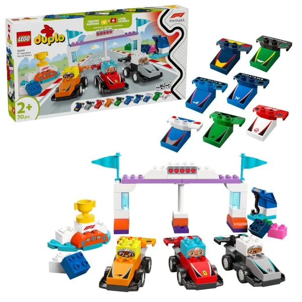 LEGO DUPLO F1 TEAM RACE CARS AND DRIVERS