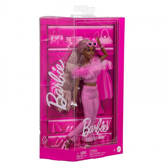 BARBIE DELUXE FASHIONISTAS ΚΟΥΚΛΑ - ΡΟΖ ΣΕΤ ΜΕ ΠΑΝΤΕΛΟΝΙ (HYV28)